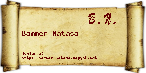 Bammer Natasa névjegykártya